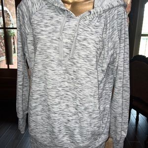 Green Tea Womens Size M Hoodie Light Gray Heather Pullover